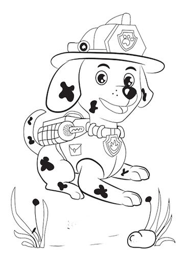 Online coloring book: Coloring Marshall resting